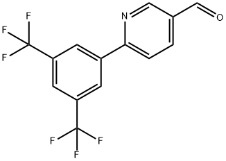 6-(3,5-双-三氟甲基-苯基)吡啶-3-甲醛 结构式