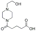 5-[4-(2-HYDROXY-ETHYL)-PIPERAZIN-1-YL]-5-OXO-PENTANOIC ACID 结构式