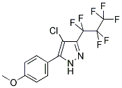 4-CHLORO-5-(4-METHOXYPHENYL)-3-PERFLUOPROPYLPYRAZOLE 结构式