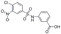 3-[[(4-CHLORO-3-NITROPHENYL)SULFONYL]AMINO]BENZOIC ACID 结构式