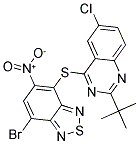 4-[(7-BROMO-5-NITRO-2,1,3-BENZOTHIADIAZOL-4-YL)THIO]-2-TERT-BUTYL-6-CHLOROQUINAZOLINE 结构式