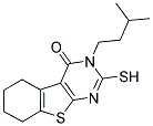 2-MERCAPTO-3-(3-METHYL-BUTYL)-5,6,7,8-TETRAHYDRO-3H-BENZO[4,5]THIENO[2,3-D]PYRIMIDIN-4-ONE 结构式