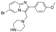 6-BROMO-2-(4-METHOXY-PHENYL)-3-PIPERAZIN-1-YLMETHYL-IMIDAZO[1,2-A]PYRIDINE 结构式