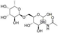 2-ACETAMIDO-2-DEOXY-6-O-(A-L-FUCOPYRANOSYL)-D-GLUCOPYRANOSE 结构式