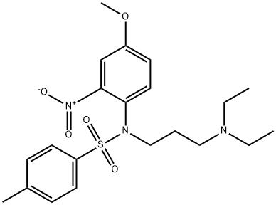 N-(3-(DIETHYLAMINO)PROPYL)-N-(4-METHOXY-2-NITROPHENYL)-4-METHYLBENZENESULFONAMIDE 结构式