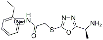 2-[5-(1-AMINO-ETHYL)-[1,3,4]OXADIAZOL-2-YLSULFANYL]-N-(2-ETHYL-PHENYL)-ACETAMIDE 结构式