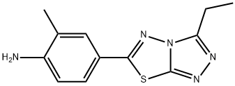 4-(3-ETHYL-[1,2,4]TRIAZOLO[3,4-B][1,3,4]-THIADIAZOL-6-YL)-2-METHYL-PHENYLAMINE 结构式
