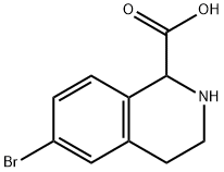 6-溴-1,2,3,4-四氢异喹啉-1-羧酸 结构式