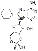 8-PIPERIDINOADENOSINE-3',5'-CYCLIC MONOPHOSPHOROTHIOATE, RP-ISOMER 结构式