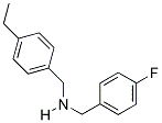 1-(4-ETHYLPHENYL)-N-(4-FLUOROBENZYL)METHANAMINE 结构式