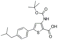 3-TERT-BUTOXYCARBONYLAMINO-5-(4-ISOBUTYLPHENYL)THIOPHENE-2-CARBOXYLIC ACID 结构式