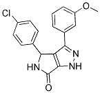 4-(4-Chlorophenyl)-3-(3-methoxyphenyl)-4,5-dihydropyrrolo[3,4-c]pyrazol-6(1H)-one 结构式