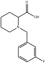 1-[(3-氟苯基)甲基]哌啶-2-羧酸 结构式