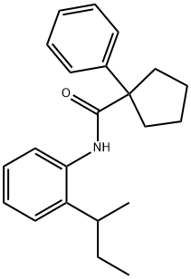 N-(2-(1-METHYLPROPYL)PHENYL)(PHENYLCYCLOPENTYL)FORMAMIDE 结构式