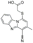 [(4-CYANO-3-METHYLPYRIDO[1,2-A]BENZIMIDAZOL-1-YL)THIO]ACETIC ACID 结构式