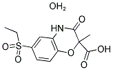 6-(ETHYLSULFONYL)-2-METHYL-3-OXO-3,4-DIHYDRO-2H-1,4-BENZOXAZINE-2-CARBOXYLIC ACID HYDRATE 结构式