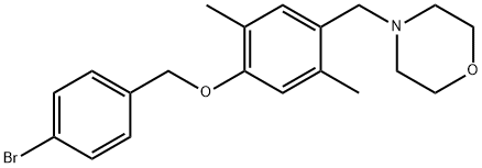 4-(4-[(4-BROMOBENZYL)OXY]-2,5-DIMETHYLBENZYL)MORPHOLINE 结构式