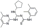 (Z)-1-((CYCLOPENTYLAMINO)(4,6-DIMETHYLPYRIMIDIN-2-YLAMINO)METHYLENE)-3-(2,3-DIMETHYLPHENYL)THIOUREA 结构式