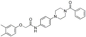 N-(4-(4-BENZOYLPIPERAZIN-1-YL)PHENYL)-2-(3,4-DIMETHYLPHENOXY)ACETAMIDE 结构式