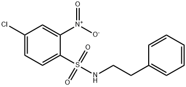 ((4-CHLORO-2-NITROPHENYL)SULFONYL)(2-PHENYLETHYL)AMINE 结构式