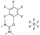 (二甲基氨基)二甲基(2,3,4,5,6-五氟苯氧基)甲烷亚胺六氟磷酸盐 结构式