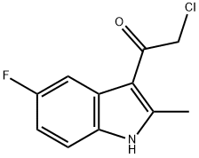 2-氯-1-(5-氟-2-甲基-1H-吲哚-3-基)-乙酮 结构式