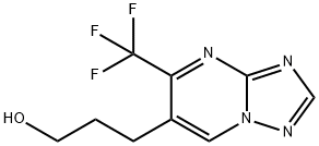 3-[5-(TRIFLUOROMETHYL)[1,2,4]TRIAZOLO[1,5-A]PYRIMIDIN-6-YL]-1-PROPANOL 结构式
