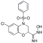 4-Benzenesulfonyl-6-chloro-N-hydroxy-3,4-dihydro-2H-benzo[1,4]oxazine-2-carboxamidine 结构式