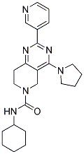 2-PYRIDIN-3-YL-4-PYRROLIDIN-1-YL-7,8-DIHYDRO-5H-PYRIDO[4,3-D]PYRIMIDINE-6-CARBOXYLIC ACID CYCLOHEXYLAMIDE 结构式