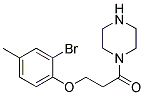 3-(2-BROMO-4-METHYL-PHENOXY)-1-PIPERAZIN-1-YL-PROPAN-1-ONE 结构式