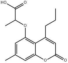 2-(2-氧代-7-甲基-4-丙基-苯并吡喃-5-基)氧基丙酸 结构式