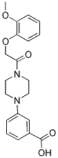 3-(4-[(2-METHOXYPHENOXY)ACETYL]PIPERAZIN-1-YL)BENZOIC ACID 结构式