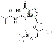 N2-ISOBUTYRYL-5'-O-TERT-BUTYLDIMETHYLSILYL-2'-DEOXYGUANOSINE 结构式