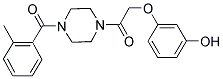 3-(2-[4-(2-METHYLBENZOYL)PIPERAZIN-1-YL]-2-OXOETHOXY)PHENOL 结构式