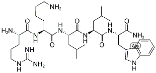 H-ARG-LYS-LEU-LEU-TRP-NH2 结构式