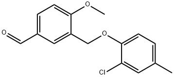 3-(2-氯-4-甲基-苯氧基甲基)-4-甲氧基-苯甲醛 结构式