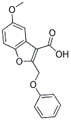 5-METHOXY-2-(PHENOXYMETHYL)-1-BENZOFURAN-3-CARBOXYLIC ACID 结构式