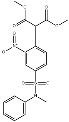 DIMETHYL 2-(4-[(METHYLANILINO)SULFONYL]-2-NITROPHENYL)MALONATE 结构式