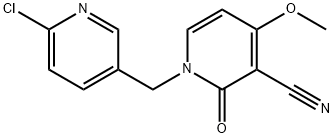 1-[(6-CHLORO-3-PYRIDINYL)METHYL]-4-METHOXY-2-OXO-1,2-DIHYDRO-3-PYRIDINECARBONITRILE 结构式