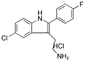 2-[5-CHLORO-2-(4-FLUOROPHENYL)-1H-INDOL-3-YL]ETHANAMINE HYDROCHLORIDE 结构式