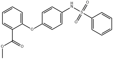 METHYL 2-(4-[(PHENYLSULFONYL)AMINO]PHENOXY)BENZENECARBOXYLATE 结构式