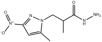 2-甲基-3-(5-甲基-3-硝基-1H-吡唑-1-基)丙烷HYDRAZIDE 结构式