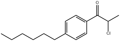 2-CHLORO-1-(4-HEXYL-PHENYL)-PROPAN-1-ONE 结构式