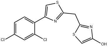 2-([4-(2,4-DICHLOROPHENYL)-1,3-THIAZOL-2-YL]METHYL)-1,3-THIAZOL-4-OL 结构式