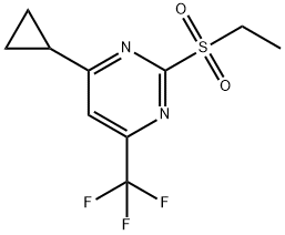 4-环丙基-2-(乙基磺酰基)-6-(三氟甲基)嘧啶 结构式