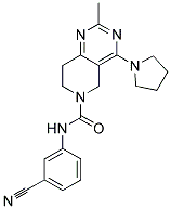 N-(3-CYANOPHENYL)-2-METHYL-4-PYRROLIDIN-1-YL-7,8-DIHYDROPYRIDO[4,3-D]PYRIMIDINE-6(5H)-CARBOXAMIDE 结构式