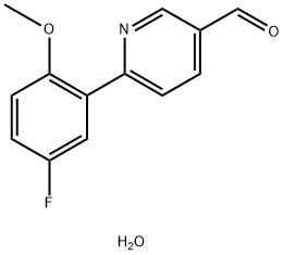 6-(5-FLUORO-2-METHOXY-PHENYL)-PYRIDINE-3-CARBALDEHYDE 结构式