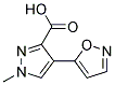 4-ISOXAZOL-5-YL-1-METHYL-1 H-PYRAZOLE-3-CARBOXYLIC ACID 结构式