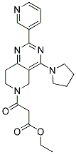 3-OXO-3-(2-PYRIDIN-3-YL-4-PYRROLIDIN-1-YL-7,8-DIHYDRO-5H-PYRIDO[4,3-D]PYRIMIDIN-6-YL)-PROPIONIC ACID ETHYL ESTER 结构式