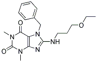 7-BENZYL-8-(3-ETHOXYPROPYLAMINO)-1,3-DIMETHYL-1H-PURINE-2,6(3H,7H)-DIONE 结构式